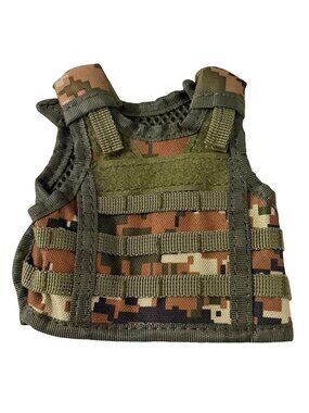 Mini Tactical Beer Bottle Vest MOLLE Camo Beverage Cozy Military Koozie